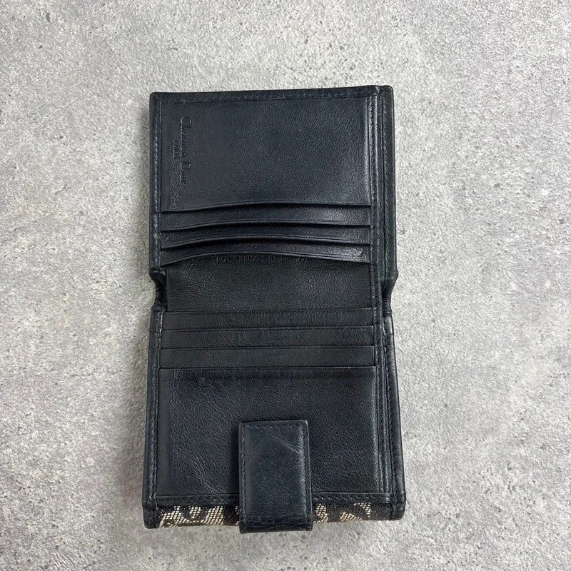 Vintage Dior monogram oblique canvas tri-fold wallet