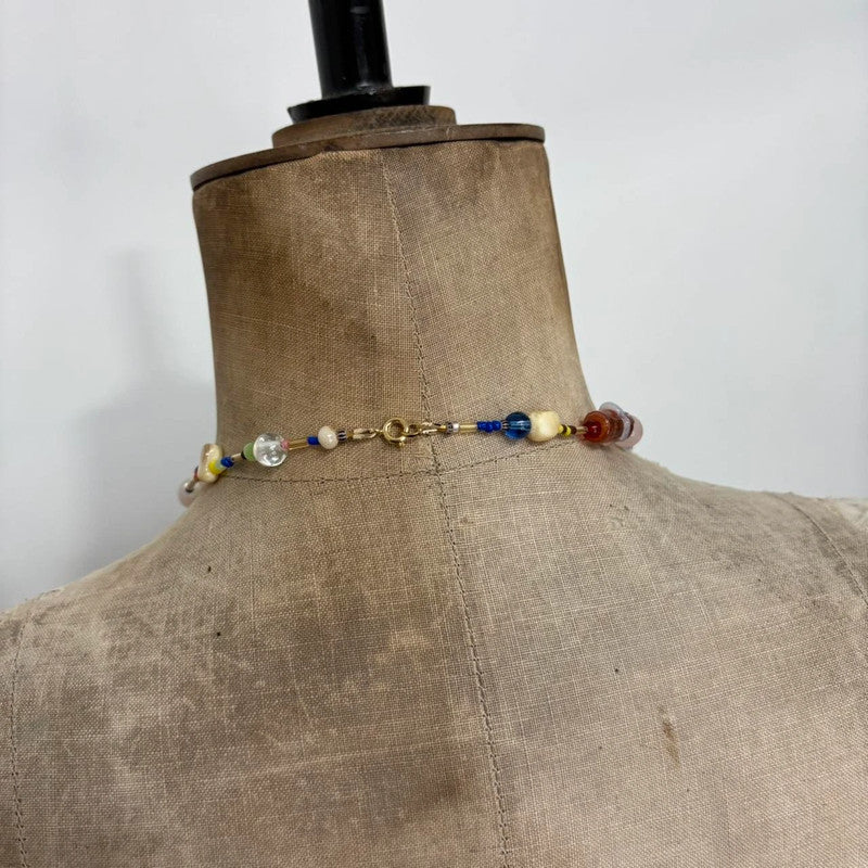 chunky beaded colourful necklace
