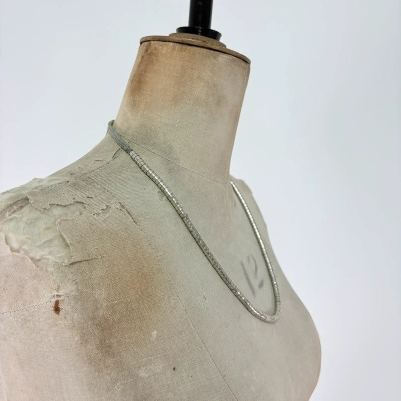 Silver beaded necklace