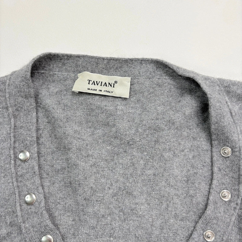 grey cashmere slouchy studded jumper