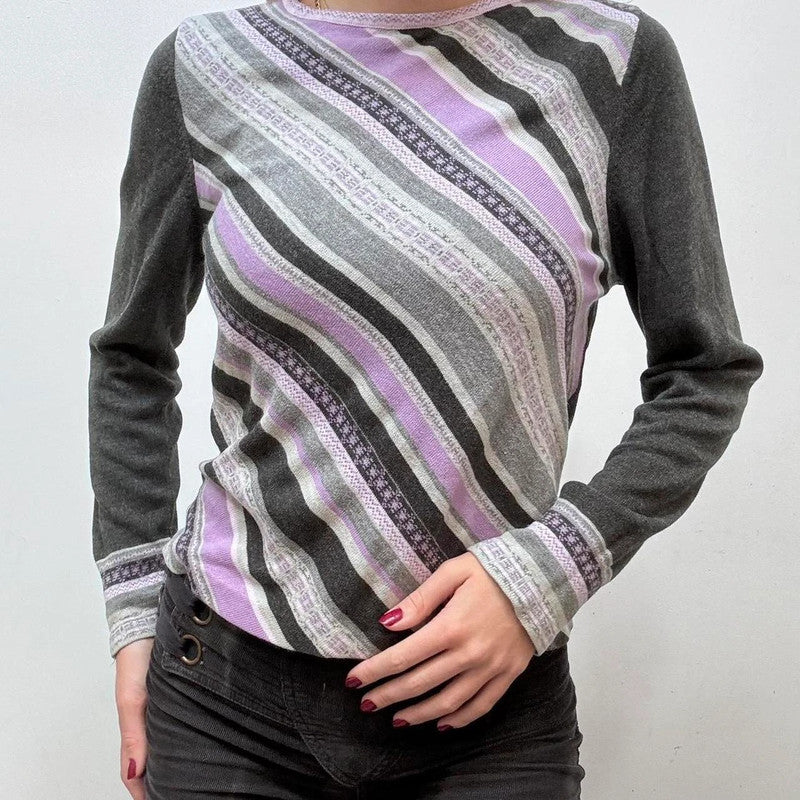 stripe wool knitted jumper