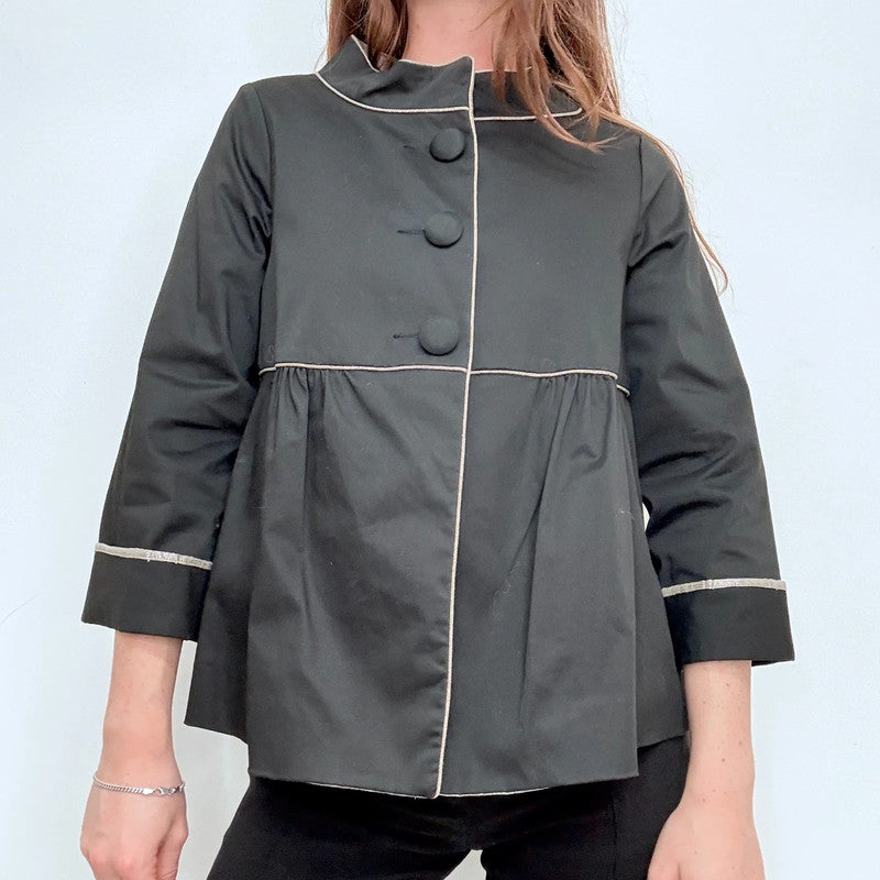 Black flared Maje peacoat