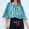 vintage flared velvet bed jacket