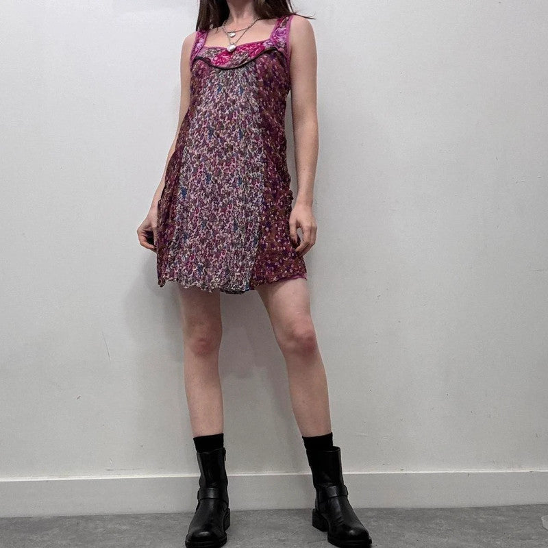 sheer silk floral fairy dress