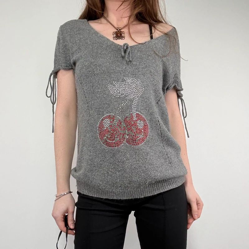 grey knitted slouchy jumper