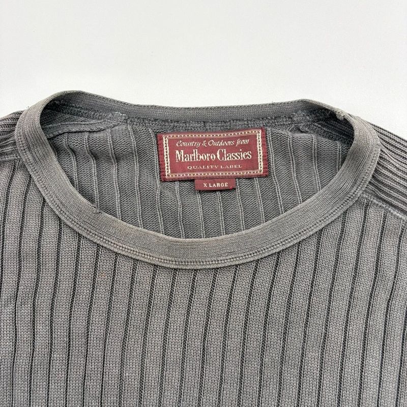 Ribbed Slouchy Distressed Jumper