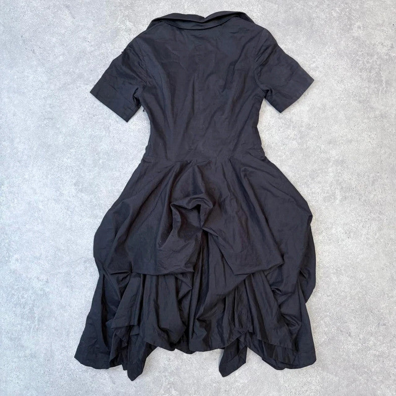 black puff allsaints grunge dress