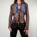 Desigual embroidered Sheer Shirt