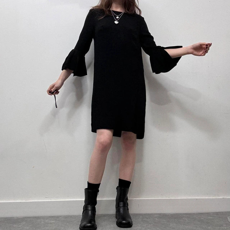 black cop copine aline dress