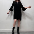 black cop copine aline dress