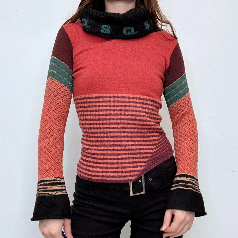 Save the Queen flared striped jumper