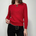 Sandro red wool knitted jumper