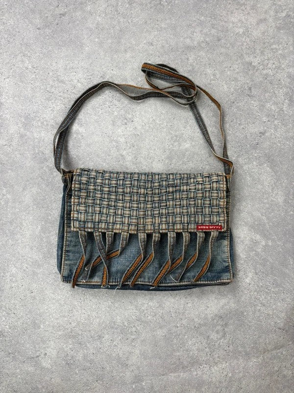Denim woven tassel Miss sixty crossbody bag