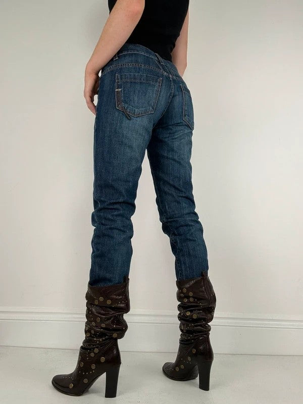 Low rise Marithé + François Girbaud Jeans, French design straight leg