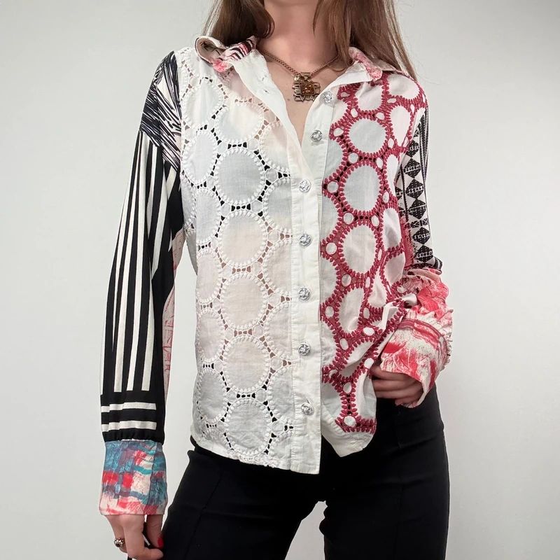 Save the Queen Embroidered Graphic printed Shirt