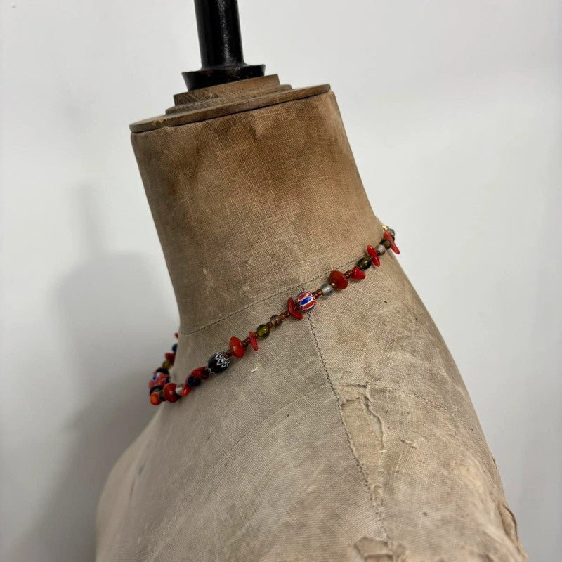 beaded gem necklace