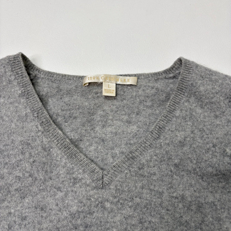 grey cashmere slouchy jumper