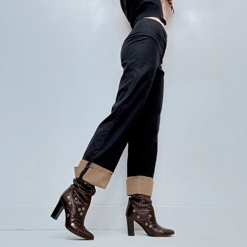black cop copine flared trousers