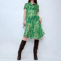 sheer green polkadot sun dress