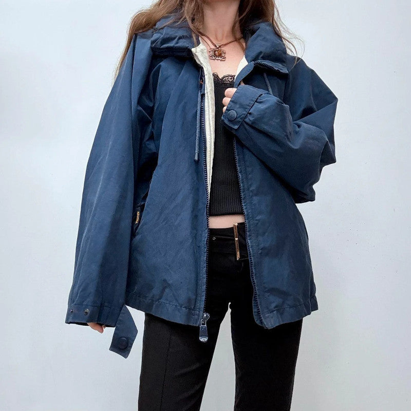 Nautica navy oversized windbreaker jacket