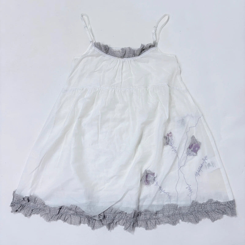 cop copine white cotton mini dress