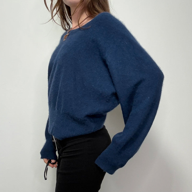 angora knitted slouchy batwing jumper