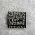 Vintage Dior monogram oblique canvas tri-fold wallet