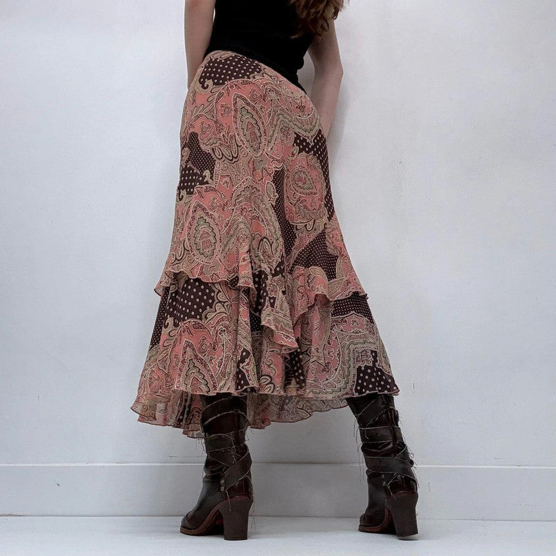 sheer ruffle asymmetric fairy skirt