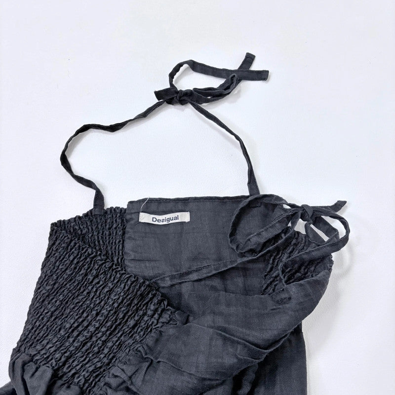 black puff balloon desigual jump suit