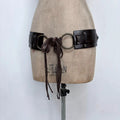 brown leather boho western belt