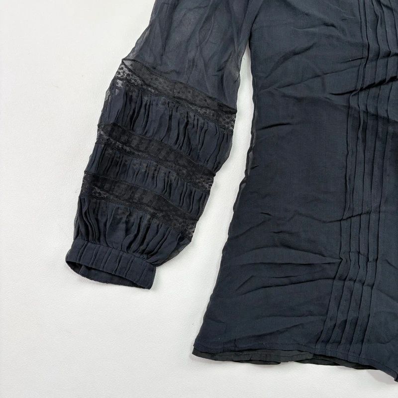 Sheer Lace Silk Gothic Shirt