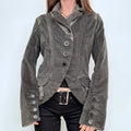 flared asymmetric military jacket