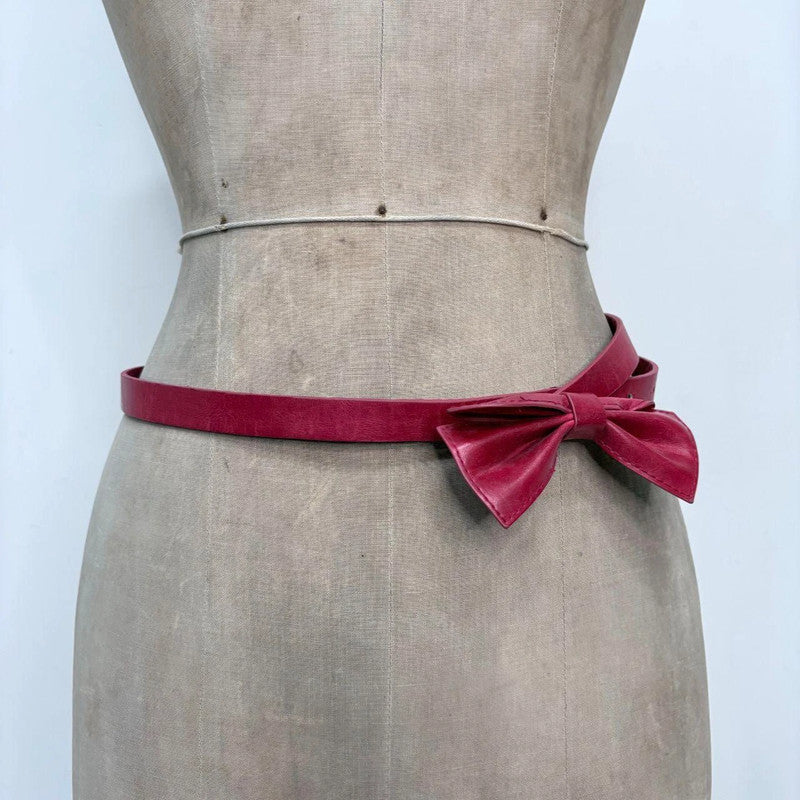 red bow waist belt