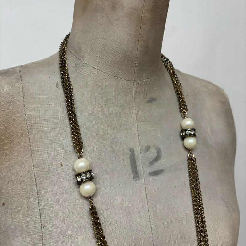 grunge layered chain necklace