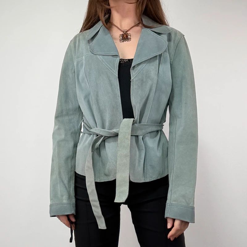 Pale Blue Suede Armani Jacket