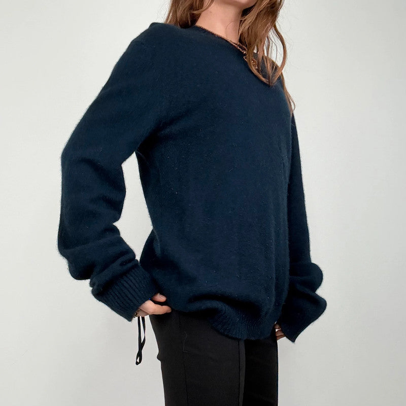 navy agnes b cashmere knitted jumper