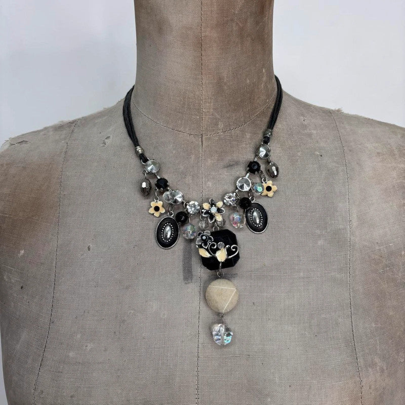 boho flower draped necklace