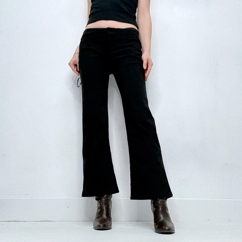 Guess black flared trousers