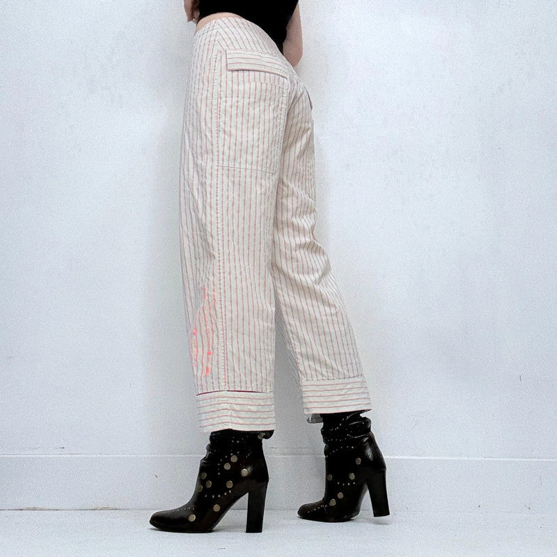 pinstripe Cop Copine utility trousers