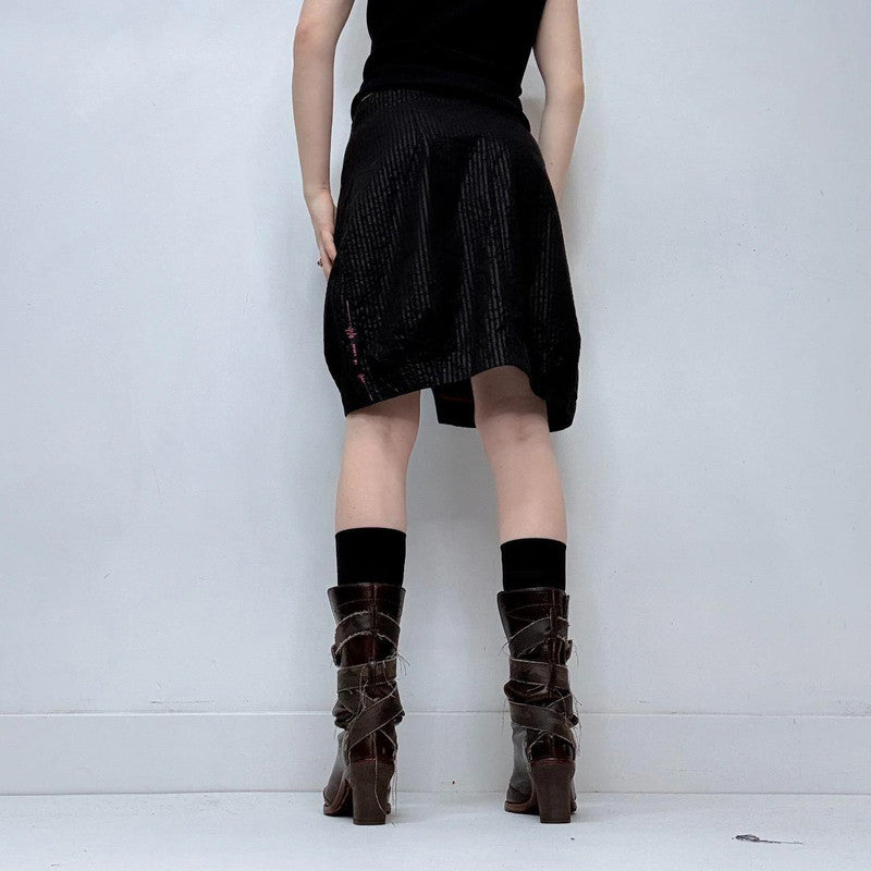 pinstripe slit front cop copine skirt