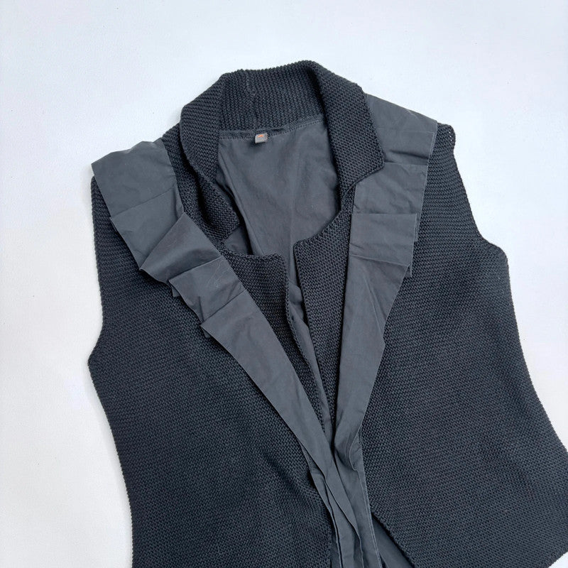 Cop Copine black knitted cropped vest