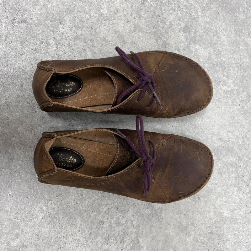 brown leather trainers
