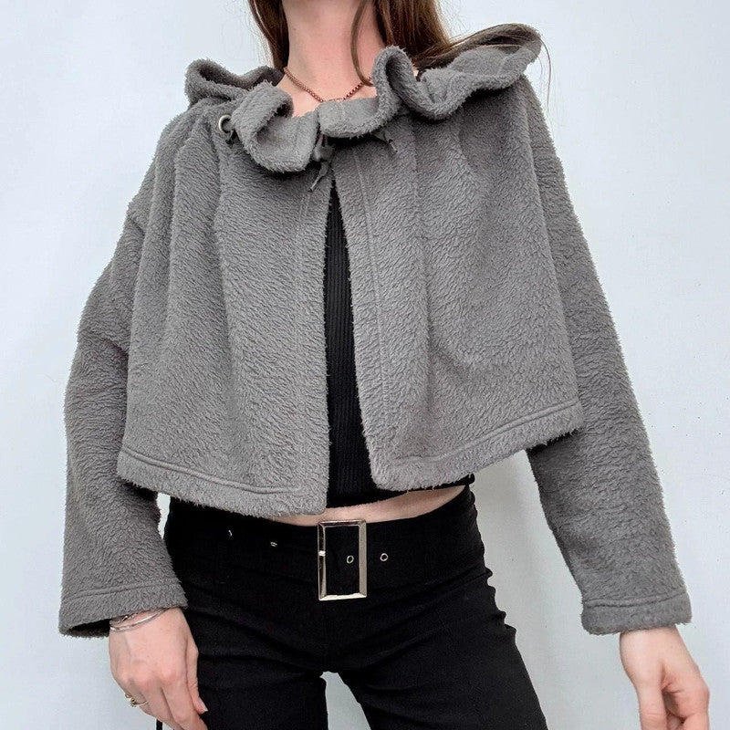 grey Cop Copine gathered cardigan