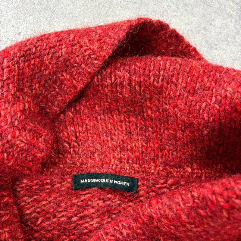 Vintage red knit massimo dutti wool roll neck sweater