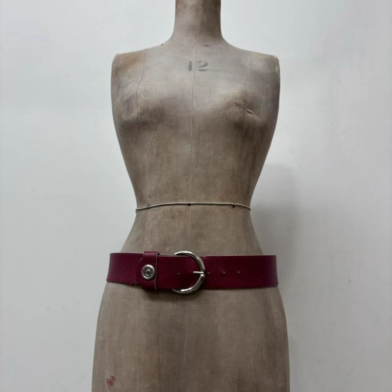 red leather chunky belt