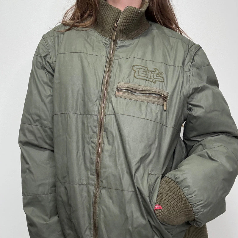 Levi's Khaki puffer bomber jacket