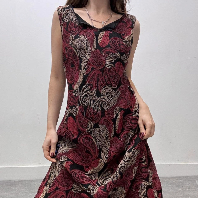 90s paisley summer dress