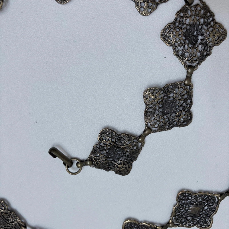 chunky brass metal waist chain belt