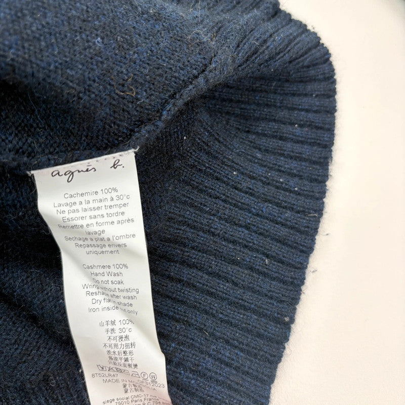 navy agnes b cashmere knitted jumper