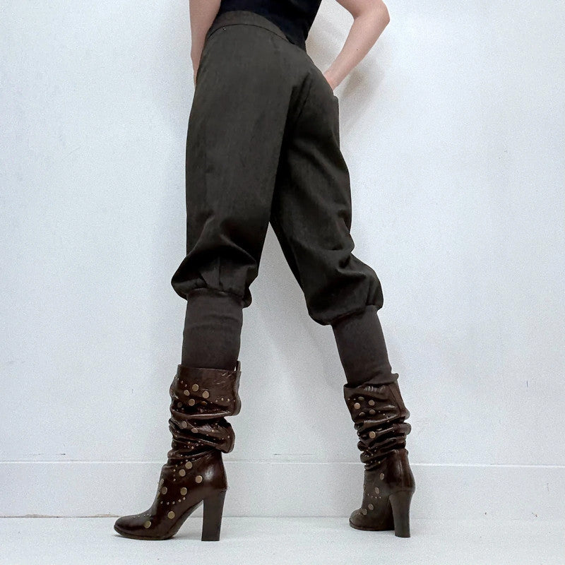 Cop Copine grey barrel leg archival pants